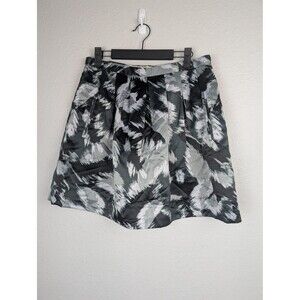 Michael Michael Kors Skirt Womens Medium Pleated Abstract Pockets Career Work